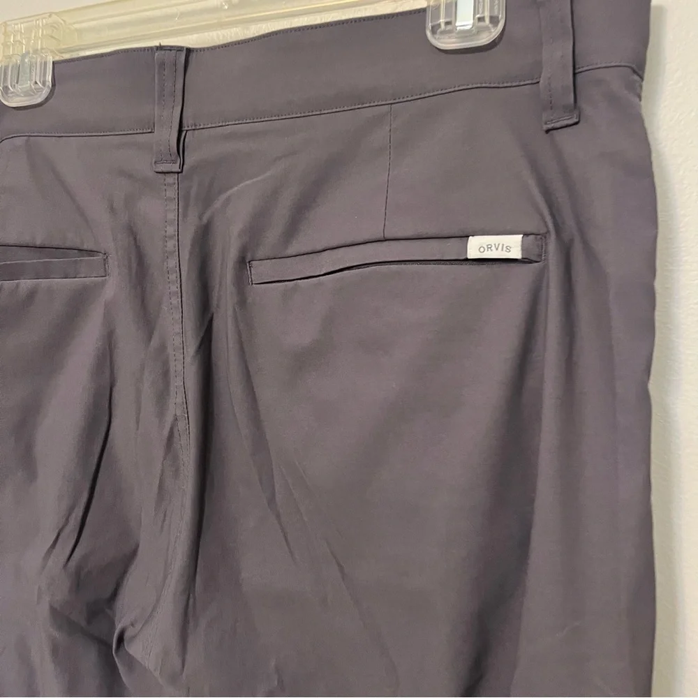 Orvis Pants Mens 36X32 Gray Cargo Utility‎ Nylon Hiking Fishing Outdoor EUC